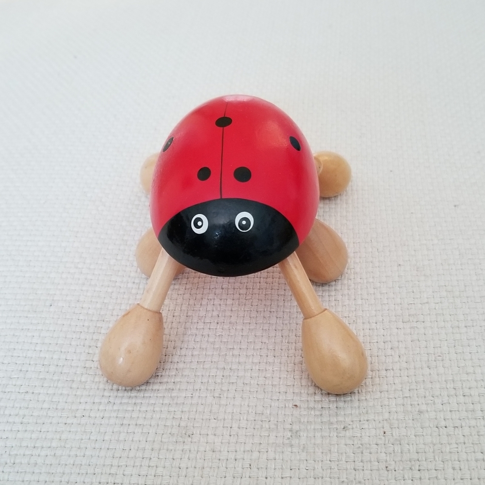 Wooden beetle toy/ massage device